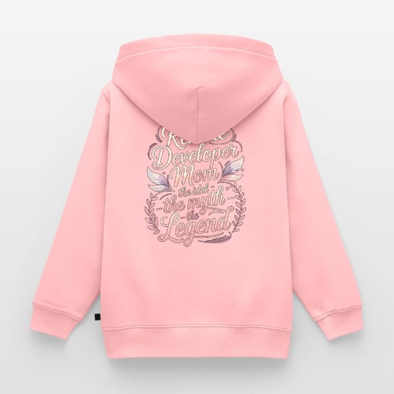 Remote Developer Mom The Idol The Remote Coder Kinder Premium Organic Zip Hoodie