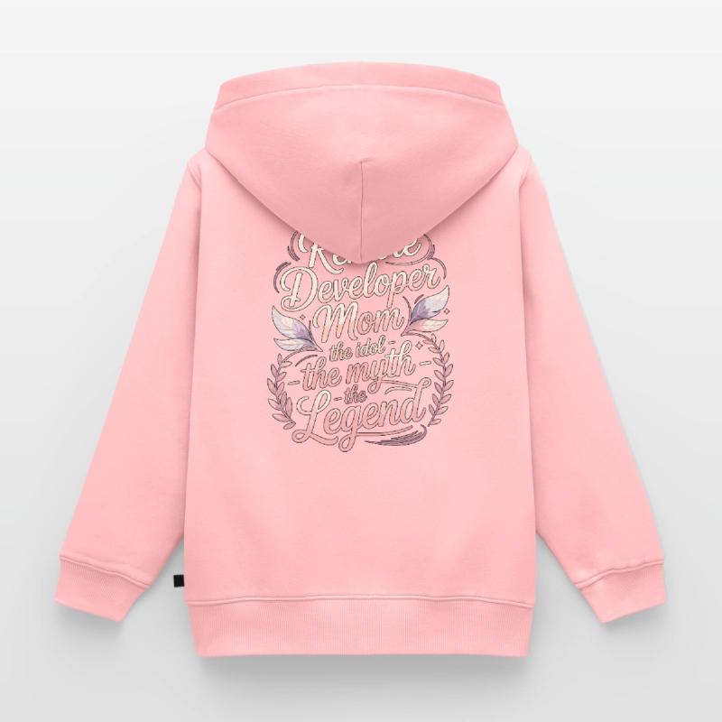 Remote Developer Mom The Idol The Remote Coder Kinder Premium Organic Zip Hoodie