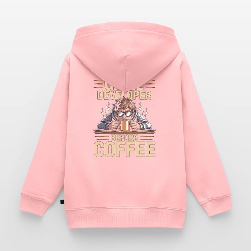 Game Developer Before Web Developer Coffee Lover Kinder Premium Organic Zip Hoodie