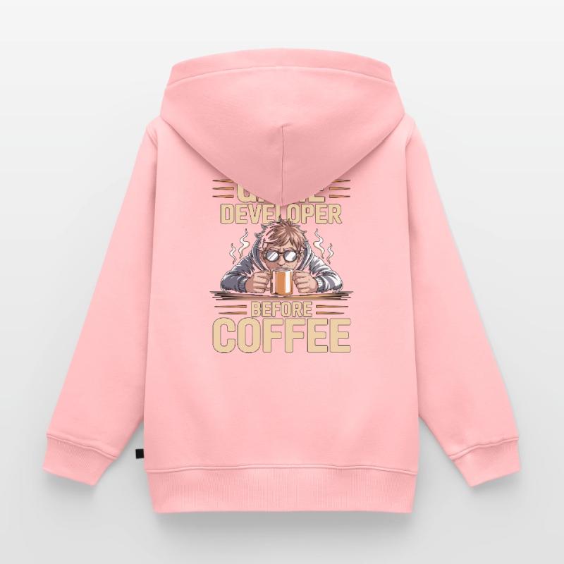 Game Developer Before Web Developer Coffee Lover Kinder Premium Organic Zip Hoodie