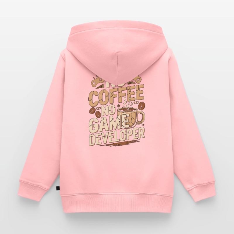 Game Developer No Coffee Game Coder Coffee Lover Kinder Premium Organic Zip Hoodie
