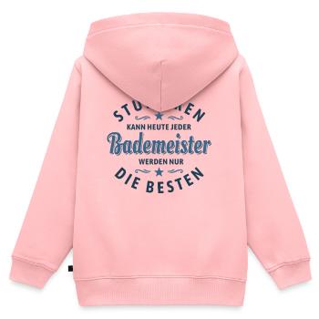 Studieren kann jeder - Bademeister Spruch - Kinder Premium Organic Zip Hoodie - Rosa - Hinten - AI Model Kid Female (0cm)