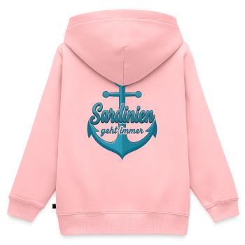 Sardinien geht immer Schiff Anker Sardinia Italien - Kinder Premium Organic Zip Hoodie - Rosa - Hinten - AI Model Kid Female (0cm)