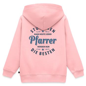 Studieren kann jeder - Pfarrer Spruch - Kinder Premium Organic Zip Hoodie - Rosa - Hinten - AI Model Kid Female (0cm)