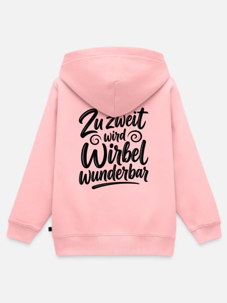 Zu zweit wird Wirbel wunderbar – Freundschaft - Kinder Premium Organic Zip Hoodie - Rosa