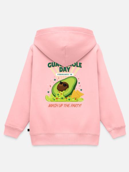 National Guacamole Day - Kinder Premium Organic Zip Hoodie - Rosa