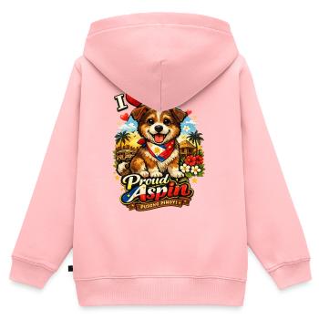 Aspin-Hund – Stolz der Philippinen - Kinder Premium Organic Zip Hoodie - Rosa - Hinten - AI Model Kid Female (0cm)