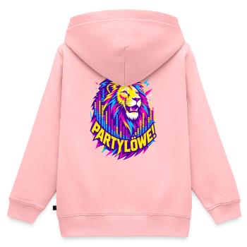 Partylöwe – Neon Löwe Electro & Festival - Kinder Premium Organic Zip Hoodie - Rosa - Hinten - AI Model Kid Female (0cm)