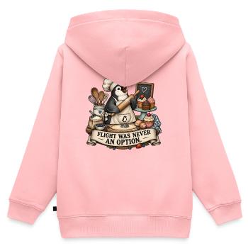Pinguin Bäckerwitz Bäcker Humor - Kinder Premium Organic Zip Hoodie - Rosa - Hinten - AI Model Kid Female (0cm)