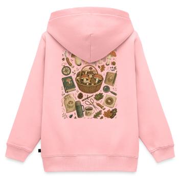 Pilzsuche | Pilze sammeln & Mykologie - Kinder Premium Organic Zip Hoodie - Rosa - Hinten - AI Model Kid Female (0cm)