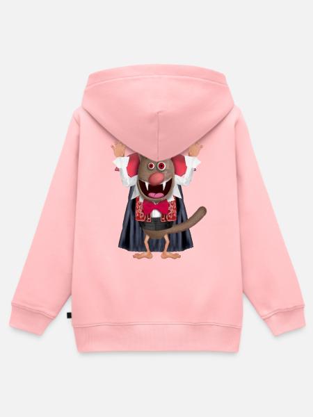 Fouvou-Vampir - Kinder Premium Organic Zip Hoodie - Rosa
