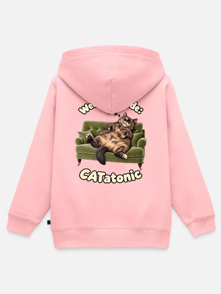 Katatonisch - Kinder Premium Organic Zip Hoodie - Rosa