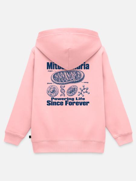 Mitochondrien Energie - Kinder Premium Organic Zip Hoodie - Rosa