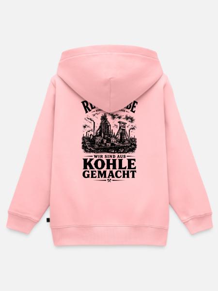 Ruhrpott Revierliebe - Kinder Premium Organic Zip Hoodie - Rosa