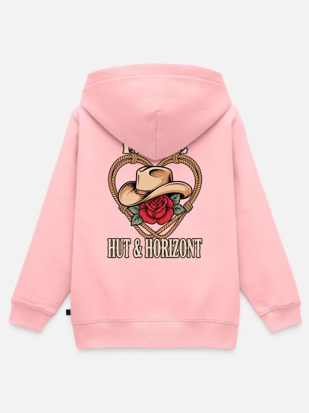 Herz Hut & Horizont - Kinder Premium Organic Zip Hoodie - Rosa