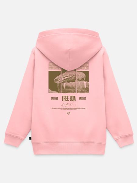 Smaragdbaumboa-Schlangenbesitzer und Reptilienhalter - Kinder Premium Organic Zip Hoodie - Rosa