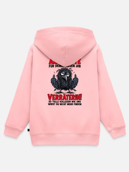 Verräterin Neuer Job - Kinder Premium Organic Zip Hoodie - Rosa