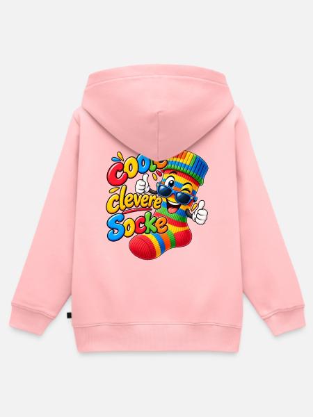 Lustige bunte Socke - Kinder Premium Organic Zip Hoodie - Rosa