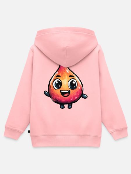 Fröhlicher Tropfen Charme - Kinder Premium Organic Zip Hoodie - Rosa