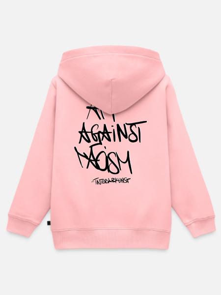 Art Against Racism - Kinder Premium Organic Zip Hoodie - Rosa