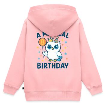 Magischer 8 Kindergeburtstag A Magical Birthday - Kinder Premium Organic Zip Hoodie - Rosa - Hinten - AI Model Kid Female (0cm)