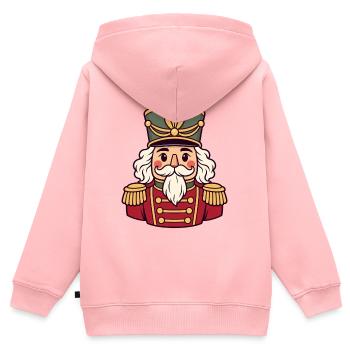 Nussknacker Goldknöpfe - Kinder Premium Organic Zip Hoodie - Rosa - Hinten - AI Model Kid Female (0cm)