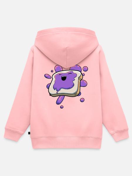 Marmelade Gelee Toast - Kinder Premium Organic Zip Hoodie - Rosa