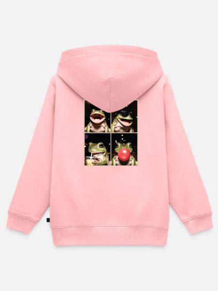 Frösche Frosch - Kinder Premium Organic Zip Hoodie - Rosa