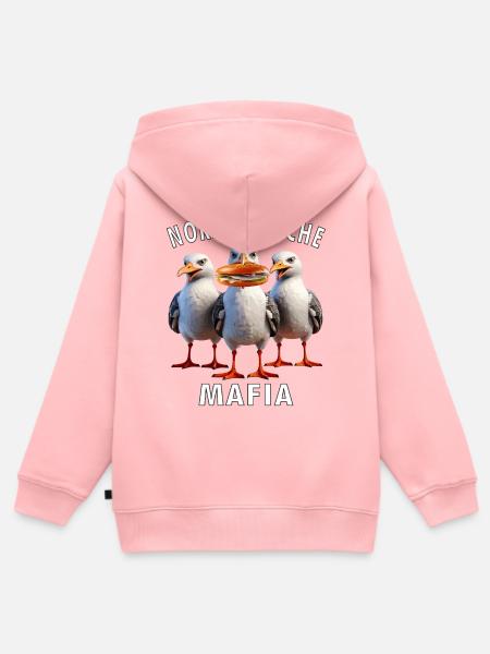 Möven Fischbrötchen Diebe - Kinder Premium Organic Zip Hoodie - Rosa