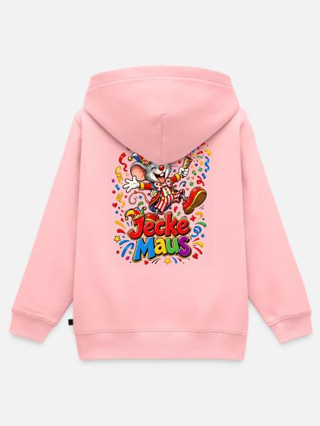 Jecke Maus im Clownkostüm - Kinder Premium Organic Zip Hoodie - Rosa