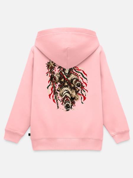 Turon Weihnachtsslawisches Folklore-Design - Kinder Premium Organic Zip Hoodie - Rosa