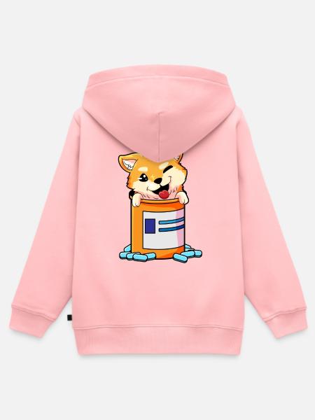 Shiba Inu Humor - Kinder Premium Organic Zip Hoodie - Rosa