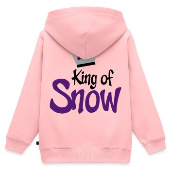 snowboarding - Sweat Premium à capuche zippé enfant bio - rose - Dos - AI Model Kid Female (0cm)