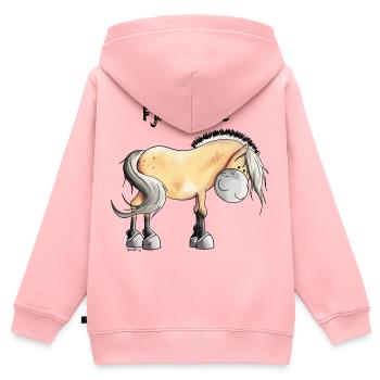 Knuffiger Norweger - Kinder Premium Organic Zip Hoodie - Rosa - Hinten - AI Model Kid Female (0cm)