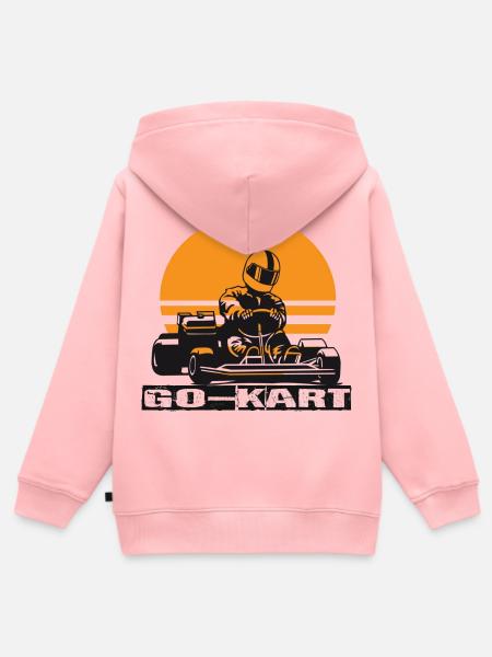 Go Kart - Kinder Premium Organic Zip Hoodie - Rosa