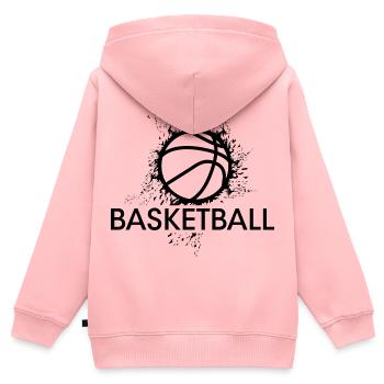 Logo de l’illustration de Basketball Blast Streetball - Sweat Premium à capuche zippé enfant bio - rose - Dos - AI Model Kid Female (0cm)