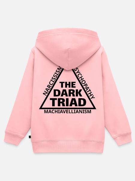 Dark Triad Meme Dreieck Minimal-Design - Kinder Premium Organic Zip Hoodie - Rosa
