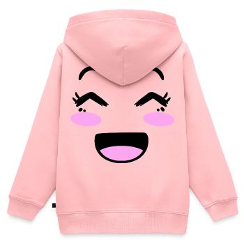 Süßes Gesicht Im Kawaii-Stil - Kinder Premium Organic Zip Hoodie - Rosa - Hinten - AI Model Kid Female (0cm)