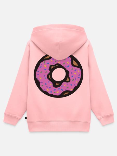 Pink Sprinkle Donut Pop Art - Kinder Premium Organic Zip Hoodie - Rosa