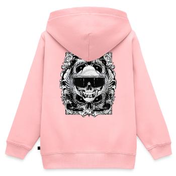 Totenkopf | Tattoo | Totenschädel | Biker - Kinder Premium Organic Zip Hoodie - Rosa - Hinten - AI Model Kid Female (0cm)