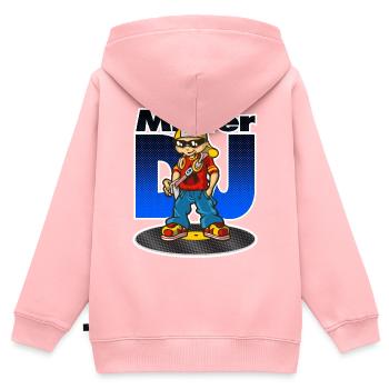 Mister DJ - Kinder Premium Organic Zip Hoodie - Rosa - Hinten - AI Model Kid Female (0cm)