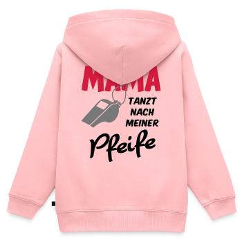 Kind Baby Geburtstag Geschenk Sprüche Mama Pfeife - Kinder Premium Organic Zip Hoodie - Rosa - Hinten - AI Model Kid Female (0cm)
