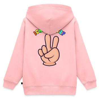 2.Geburtstag Kleinkind Geschenk 2 Finger - Kinder Premium Organic Zip Hoodie - Rosa - Hinten - AI Model Kid Female (0cm)