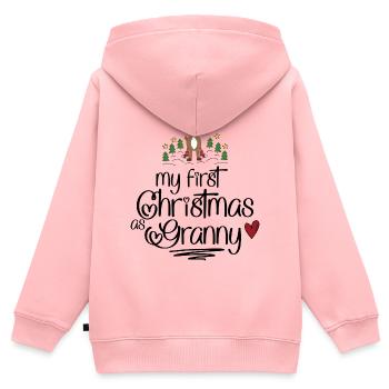 Lustige Geschenke für Granny zu Weihnachten - Kinder Premium Organic Zip Hoodie - Rosa - Hinten - AI Model Kid Female (0cm)
