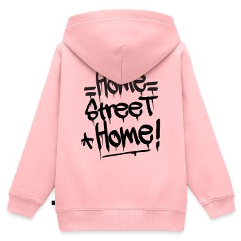 Home Street Home - Kinder Premium Organic Zip Hoodie - Rosa - Hinten - AI Model Kid Female (0cm)
