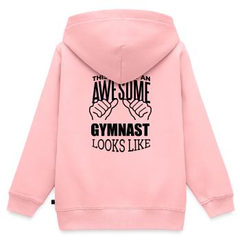 Turner Turner Turner - Kinder Premium Organic Zip Hoodie - Rosa - Hinten - AI Model Kid Female (0cm)