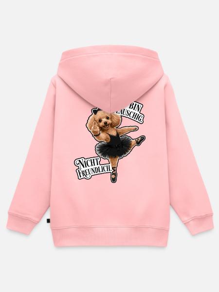 Flauschig, elegant und nicht freundlich - Kinder Premium Organic Zip Hoodie - Rosa