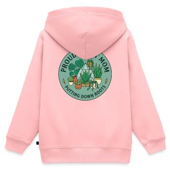 Proud Plant Mom: Consolidating Roots - Kids Premium Organic Zip-up Hoodie - rose - Back - AI Model Kid Female (0cm)