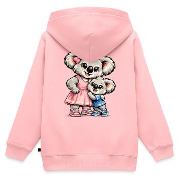 Süßer Koala – Große Schwester - Kinder Premium Organic Zip Hoodie - Rosa - Hinten - AI Model Kid Female (0cm)