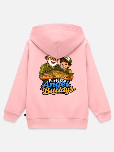 Opa Angel Buddy - Kinder Premium Organic Zip Hoodie - Rosa